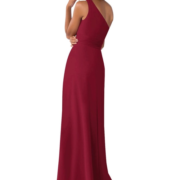 Dress Floor length Burgundy One Shoulder - Picture 2 of 5